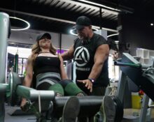 Gym Training session with weights and machines