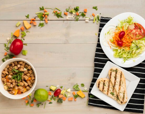 A variety of organized containers showing healthy meal plans for weight loss.