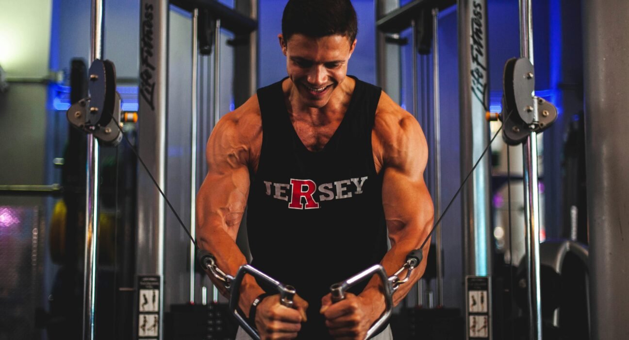 Man performing push-ups for home workouts to build muscle without equipment