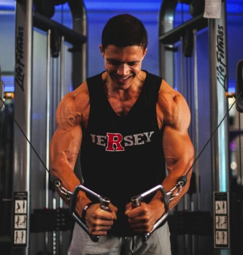 Man performing push-ups for home workouts to build muscle without equipment