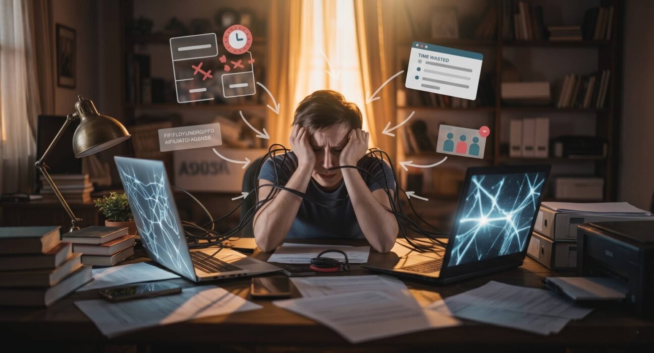 Person relaxing away from digital devices during an evening digital detox routine to reduce stress and mental burnout.