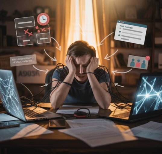 Person relaxing away from digital devices during an evening digital detox routine to reduce stress and mental burnout.