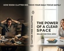 Messy room with scattered items causing distraction and reduced focus during daily work and productivity tasks.