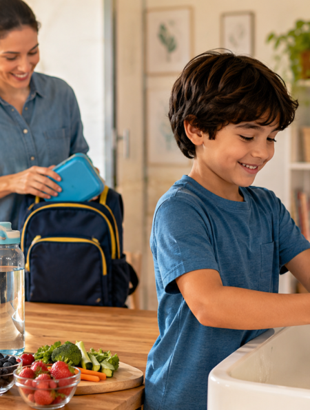 Immunity boosting habits for kids including hand washing, healthy food, hydration, school routine, and daily wellness.